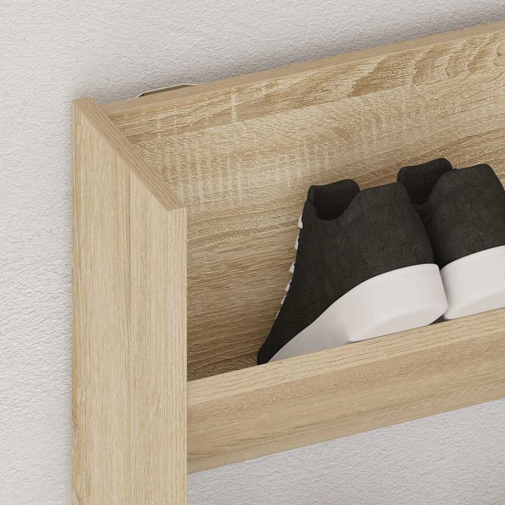 Wand-Schuhschrank Sonoma-Eiche 80x18x90 cm Holzwerkstoff